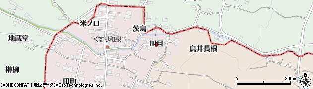 秋田県横手市金沢本町（川目）周辺の地図