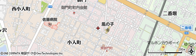 秋田県由利本荘市御門154周辺の地図
