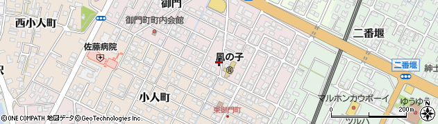 秋田県由利本荘市御門104周辺の地図