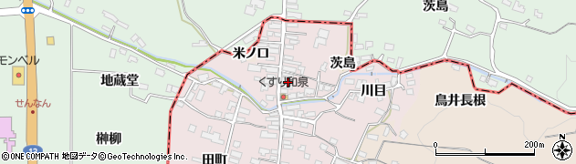 秋田県横手市金沢本町（荒町）周辺の地図