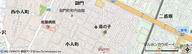 秋田県由利本荘市御門155周辺の地図