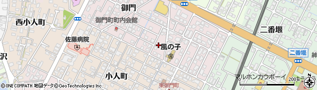 秋田県由利本荘市御門156周辺の地図