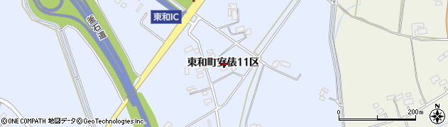 岩手県花巻市東和町安俵１１区周辺の地図