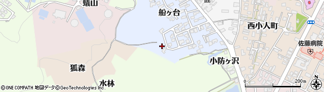 秋田県由利本荘市船ヶ台10周辺の地図