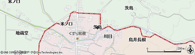 秋田県横手市金沢（茨島）周辺の地図