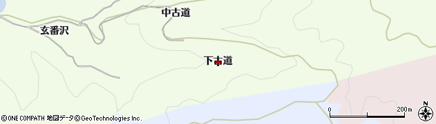 秋田県由利本荘市土谷（下古道）周辺の地図