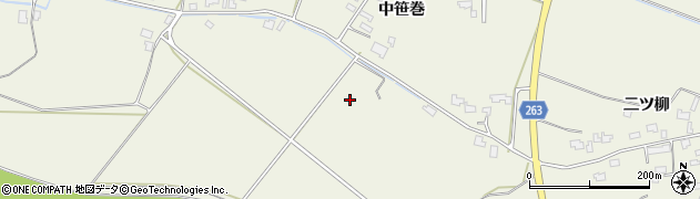 秋田県美郷町（仙北郡）金沢西根（上笹巻）周辺の地図