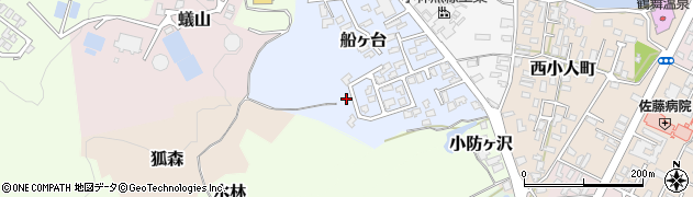 秋田県由利本荘市船ヶ台1周辺の地図