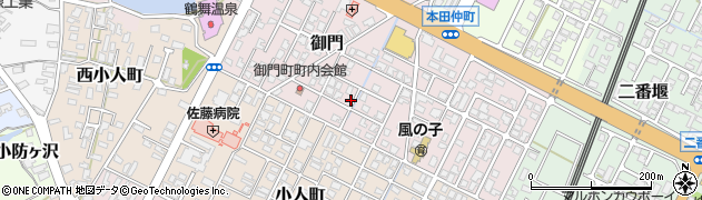 秋田県由利本荘市御門202周辺の地図