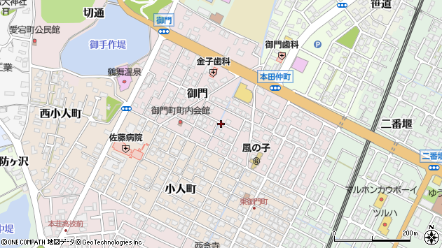 〒015-0861 秋田県由利本荘市御門の地図