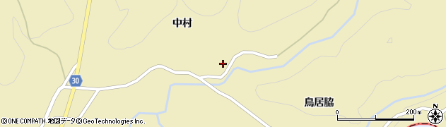秋田県由利本荘市羽広中村64周辺の地図