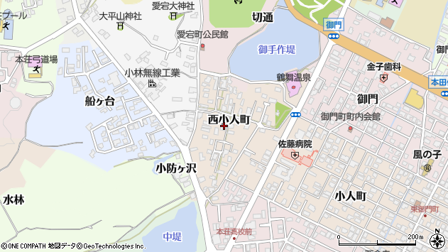 〒015-0882 秋田県由利本荘市西小人町の地図
