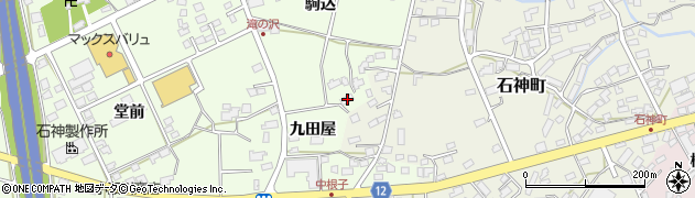 岩手県花巻市中根子九田屋5周辺の地図