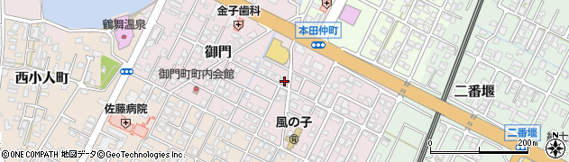 秋田県由利本荘市御門160周辺の地図