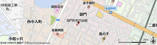 秋田県由利本荘市御門236周辺の地図