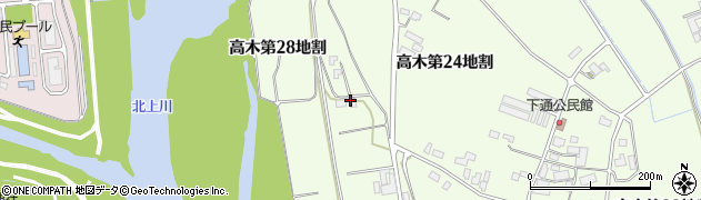 岩手県花巻市高木（第２８地割）周辺の地図