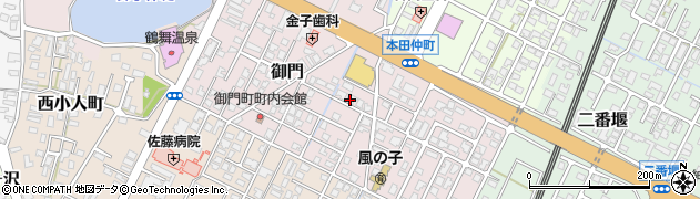 秋田県由利本荘市御門193周辺の地図