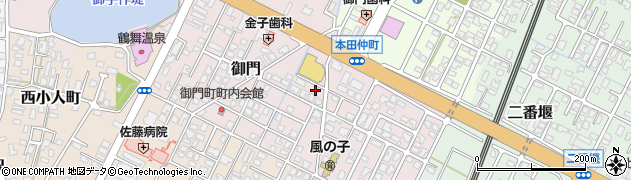 秋田県由利本荘市御門161周辺の地図