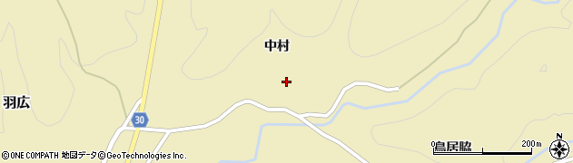 秋田県由利本荘市羽広中村69周辺の地図
