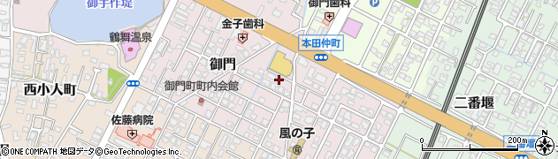 秋田県由利本荘市御門192周辺の地図