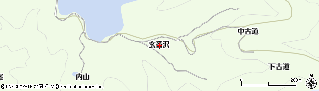 秋田県由利本荘市土谷玄番沢周辺の地図
