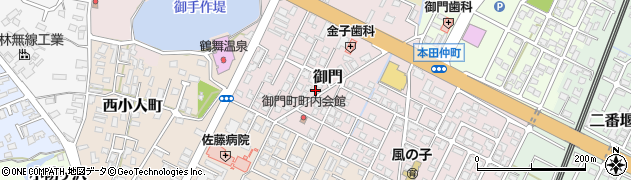 秋田県由利本荘市御門232周辺の地図