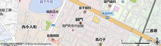 秋田県由利本荘市御門233周辺の地図
