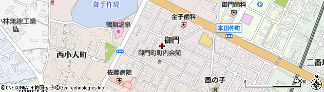 秋田県由利本荘市御門242周辺の地図