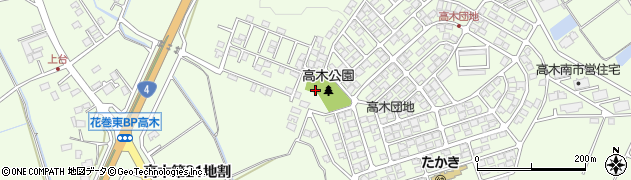 高木ヶ岡公園周辺の地図