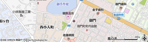 秋田県由利本荘市御門283周辺の地図