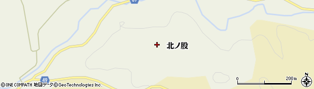 秋田県由利本荘市北ノ股小山神沢周辺の地図