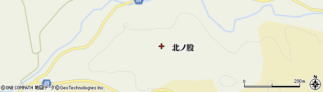 秋田県由利本荘市北ノ股（小山神沢）周辺の地図