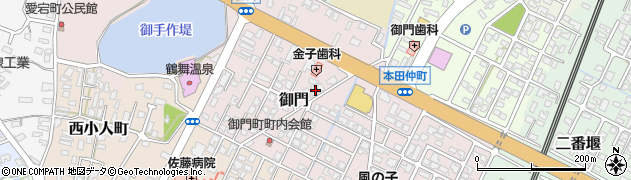 秋田県由利本荘市御門222周辺の地図