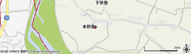 秋田県仙北郡美郷町金沢西根本笹巻62周辺の地図