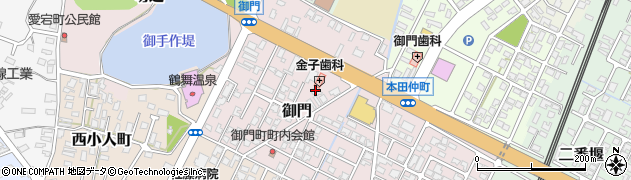 秋田県由利本荘市御門223周辺の地図