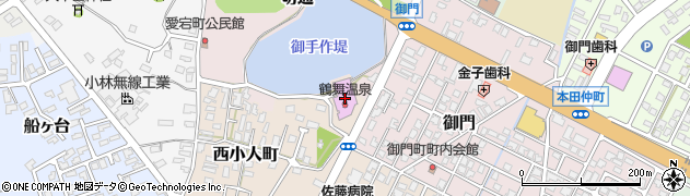 鶴舞温泉周辺の地図