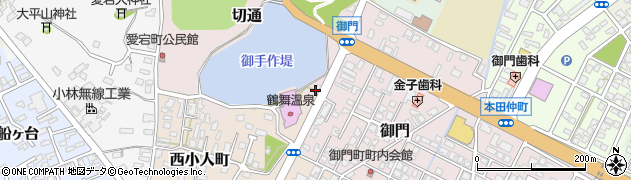 秋田県由利本荘市御門288周辺の地図