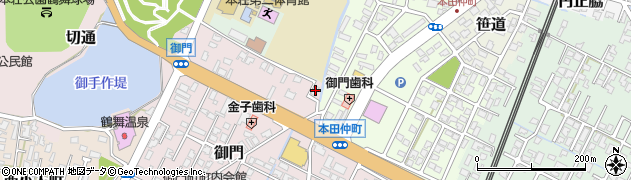 秋田県由利本荘市御門183周辺の地図