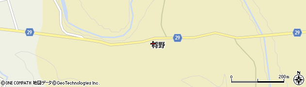 秋田県由利本荘市羽広（将野）周辺の地図