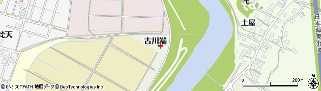 秋田県由利本荘市古川端周辺の地図