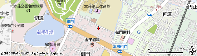 秋田県由利本荘市御門227周辺の地図