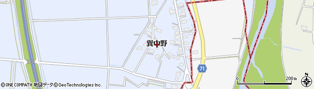 秋田県大仙市角間川町巽中野周辺の地図