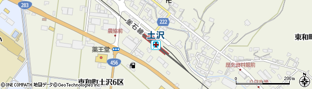 土沢駅周辺の地図