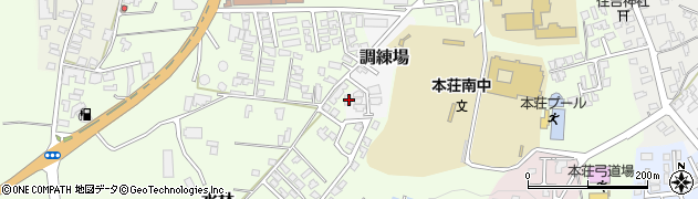 秋田県由利本荘市調練場3周辺の地図