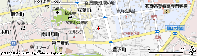 岩手県花巻市豊沢町周辺の地図
