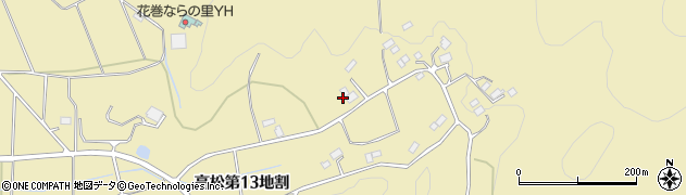 岩手県花巻市高松第１３地割周辺の地図