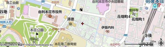 秋田県由利本荘市桜小路周辺の地図