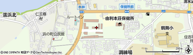 秋田県由利地域振興局　総合県税事務所由利支所周辺の地図