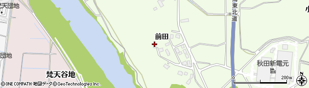 秋田県由利本荘市土谷（前田）周辺の地図