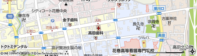 花巻郵便局 ＡＴＭ周辺の地図